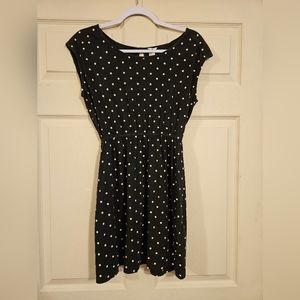 Back and white polka dot dress